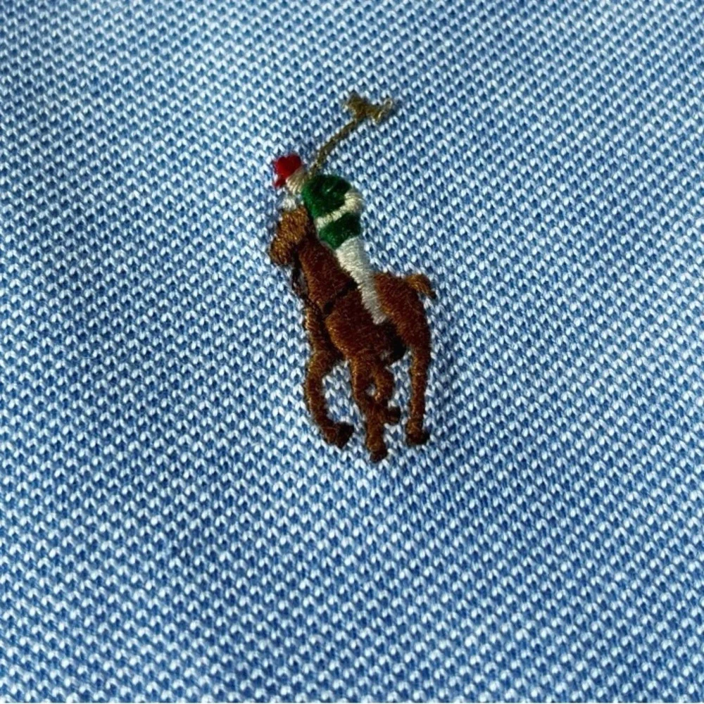 Ralph Lauren Knit Oxford Polo Shirt 3XLT Tall | Light Blue Preppy Classic